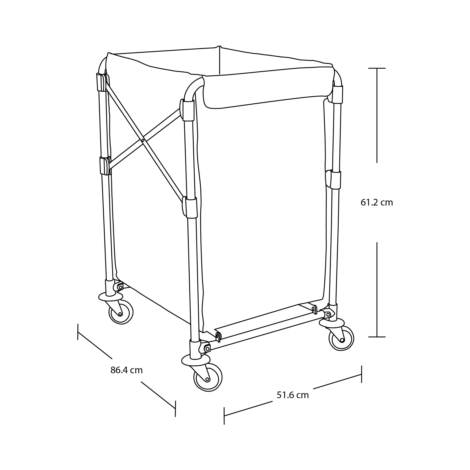 Rubbermaid Commercial Products 1881749 Carro X-cart para lavandería 100